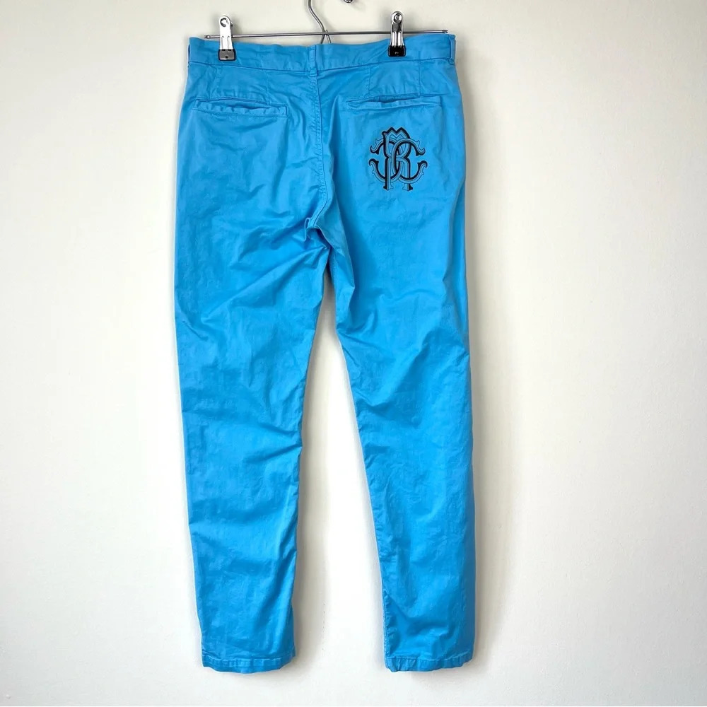 Vintage Roberto Cavalli Cropped Capri Pants Blue - Picture 4 of 11